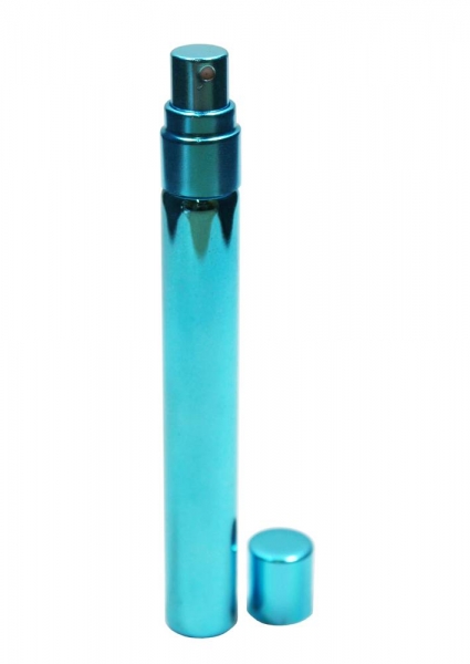 Sprayflasche Glas 10ml inkl. Spray blau alubeschichtet